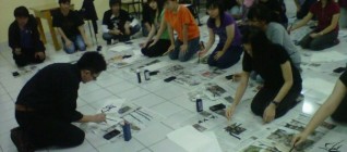 belajar shodo (seni kaligrafi Jepang) langsung dengan native